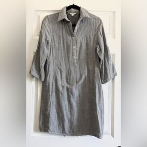 Max Studio striped Blue and White Cotton Dress